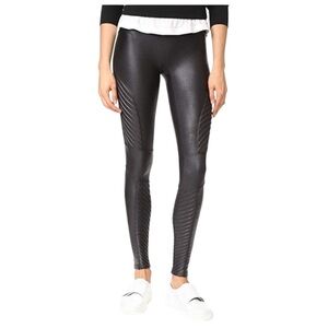Spanx Faux Leather Moto Leggings Black Women’s Size Small 20136R